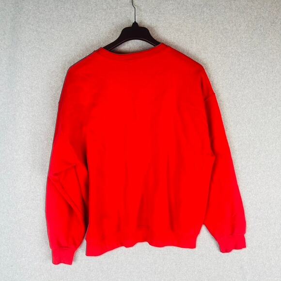 McDonald’s Unisex XL Sweatshirt Holiday Christmas Fa La La Lovin Red Mickey D’s - Picture 8 of 11